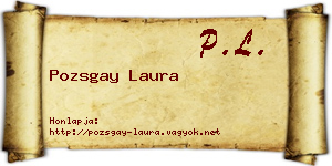 Pozsgay Laura névjegykártya